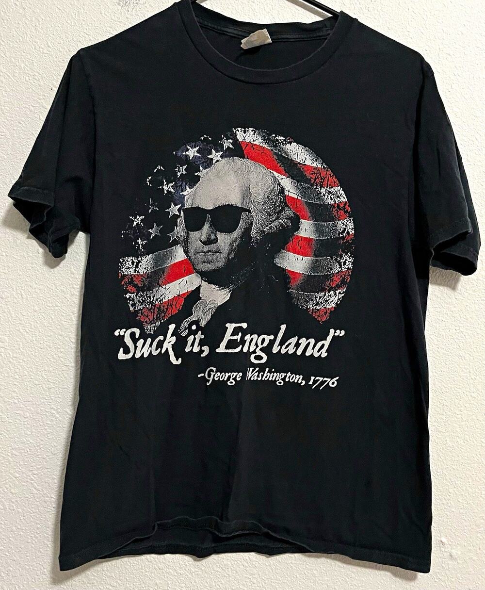 Port & Company Fan Favorite Men’s S Black George Washington Graphic Tee
